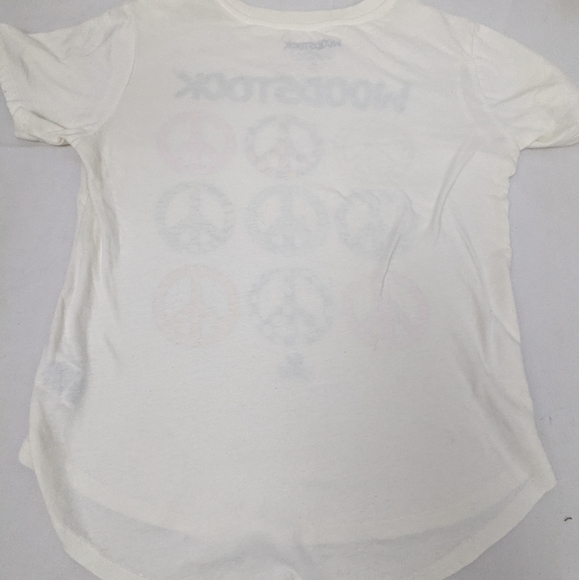 Woodstock Tee Featuring Multicolored Peace Signs Medium - Picture 4 of 6